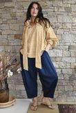 Nonni Gingham Poet Blouse Mustard